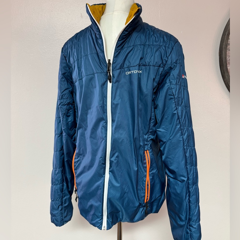 Ortovox Men's Blue/Gold Ski Reversible lightweight jacket